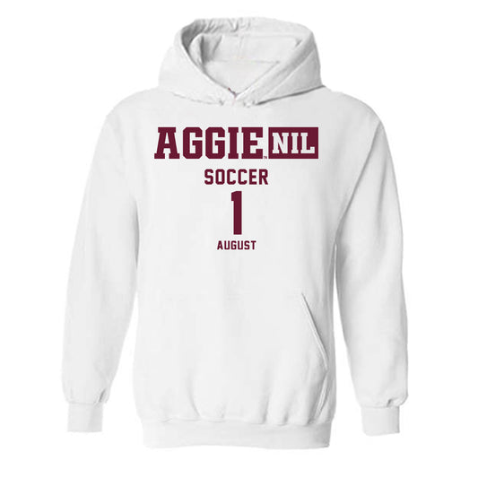 Texas A&M - NCAA Women's Soccer : Makenna August - Aggies NIL Classic Shersey Hooded Sweatshirt-0