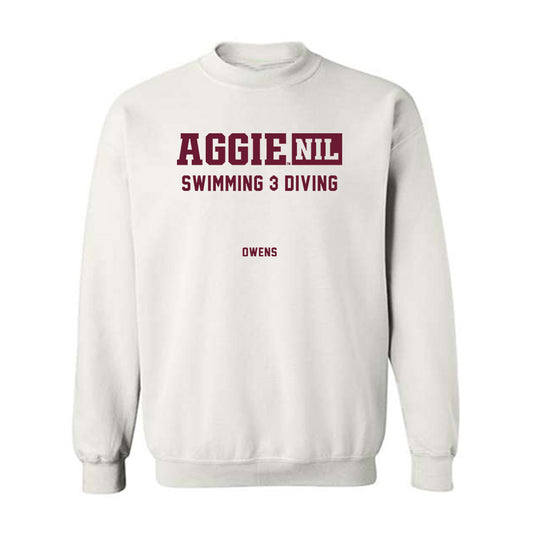 Texas A&M - NCAA Women's Swimming & Diving : Kaitlyn Owens - Aggies NIL Classic Shersey Crewneck Sweatshirt-0
