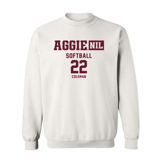 Texas A&M - NCAA Softball : Gracyn Coleman - Aggies NIL Classic Shersey Crewneck Sweatshirt-0