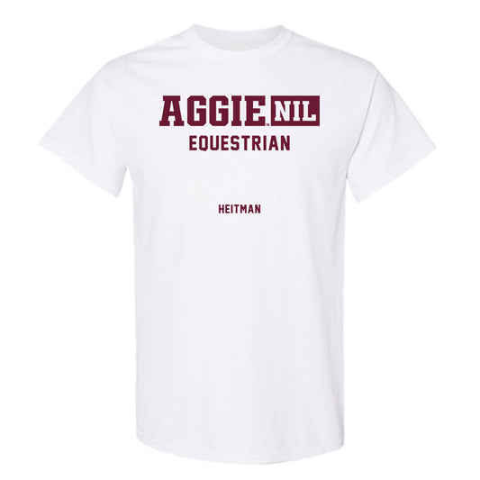 Texas A&M - NCAA Equestrian : Kaylynn Heitman - Aggies NIL Classic Shersey T-Shirt-0