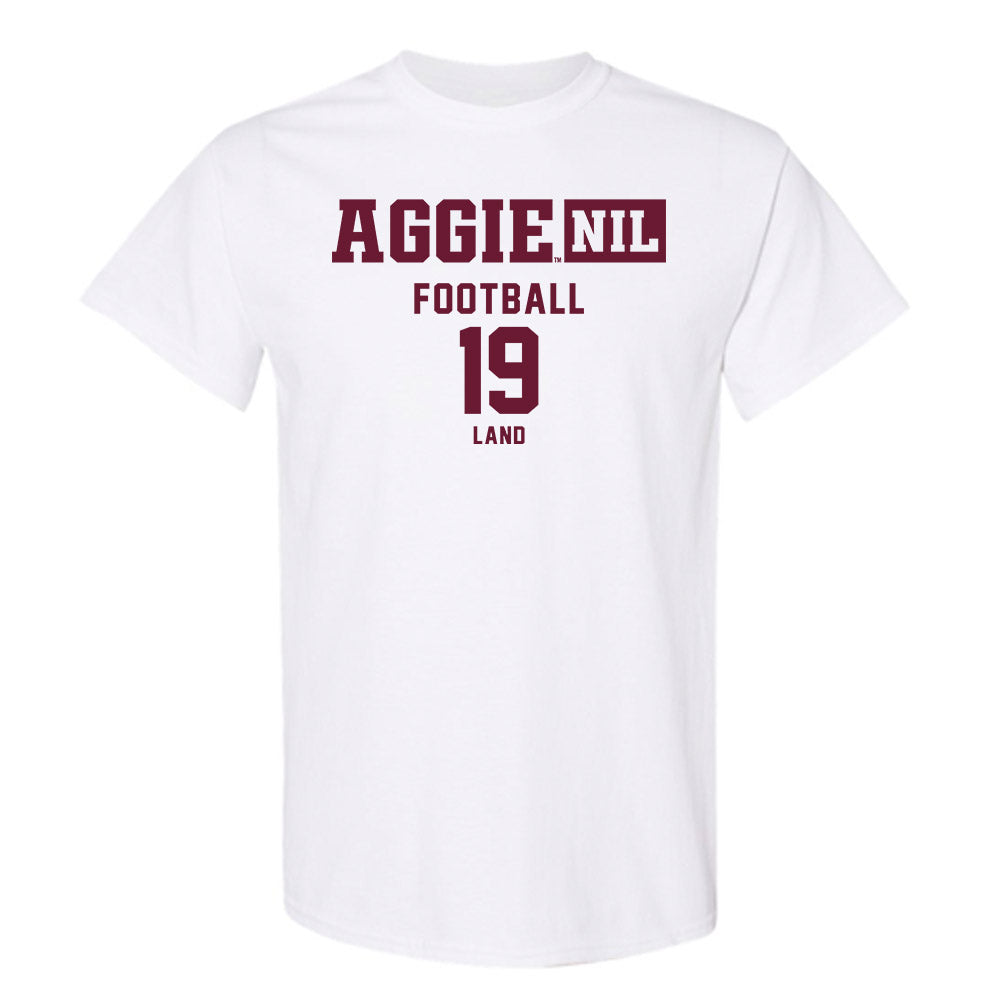 Texas A&M - NCAA Football : Paxton Land - Aggies NIL Classic Shersey T-Shirt-0