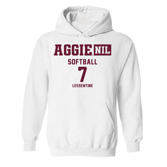 Texas A&M - NCAA Softball : Sydney Lessentine - Aggies NIL Classic Shersey Hooded Sweatshirt-0