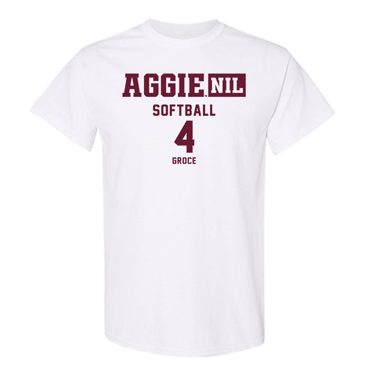 Texas A&M - NCAA Softball : Annsley Groce - Aggies NIL Classic Shersey T-Shirt-0