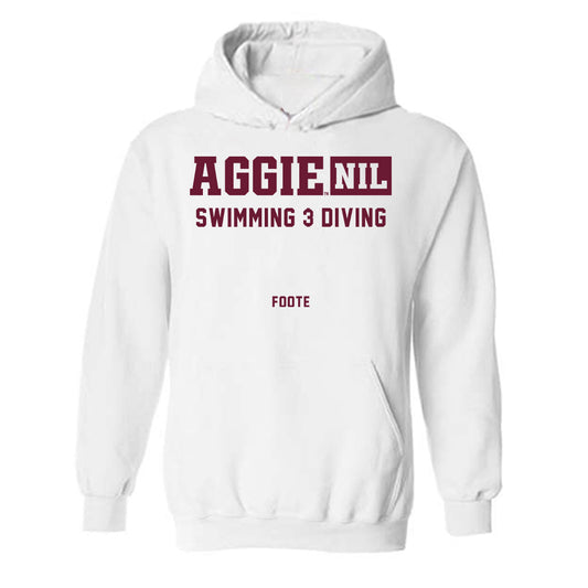 Texas A&M - NCAA Men's Swimming & Diving : Connor Foote - Aggies NIL Classic Shersey Hooded Sweatshirt-0