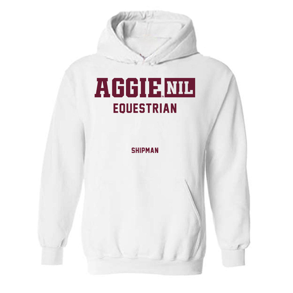 Texas A&M - NCAA Equestrian : Grace Shipman - Aggies NIL Classic Shersey Hooded Sweatshirt-0