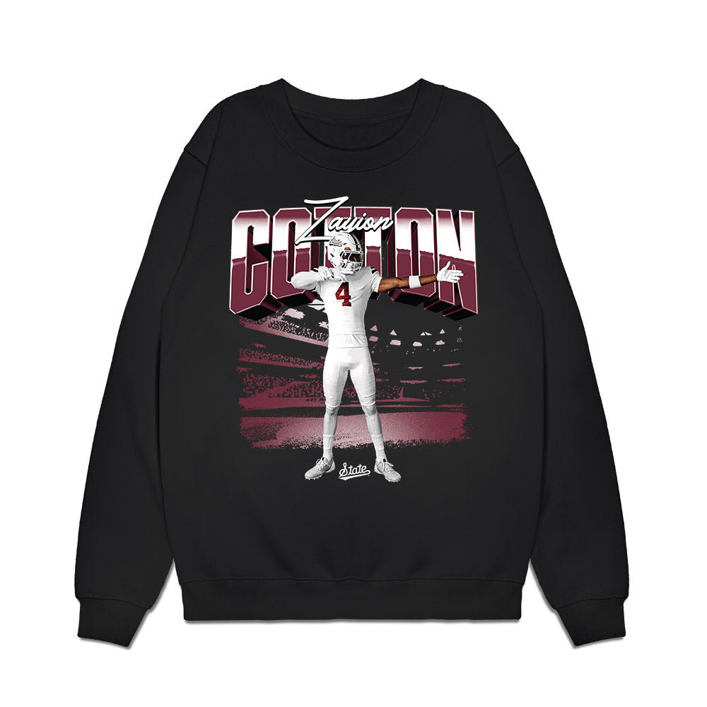 Mississippi State - NCAA Football : Zayion Cotton - Collage Premium Crewneck Sweatshirt-0