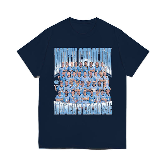 UNC - NCAA Women's Lacrosse : - Team Collage Comfort Colors T-Shirt-0