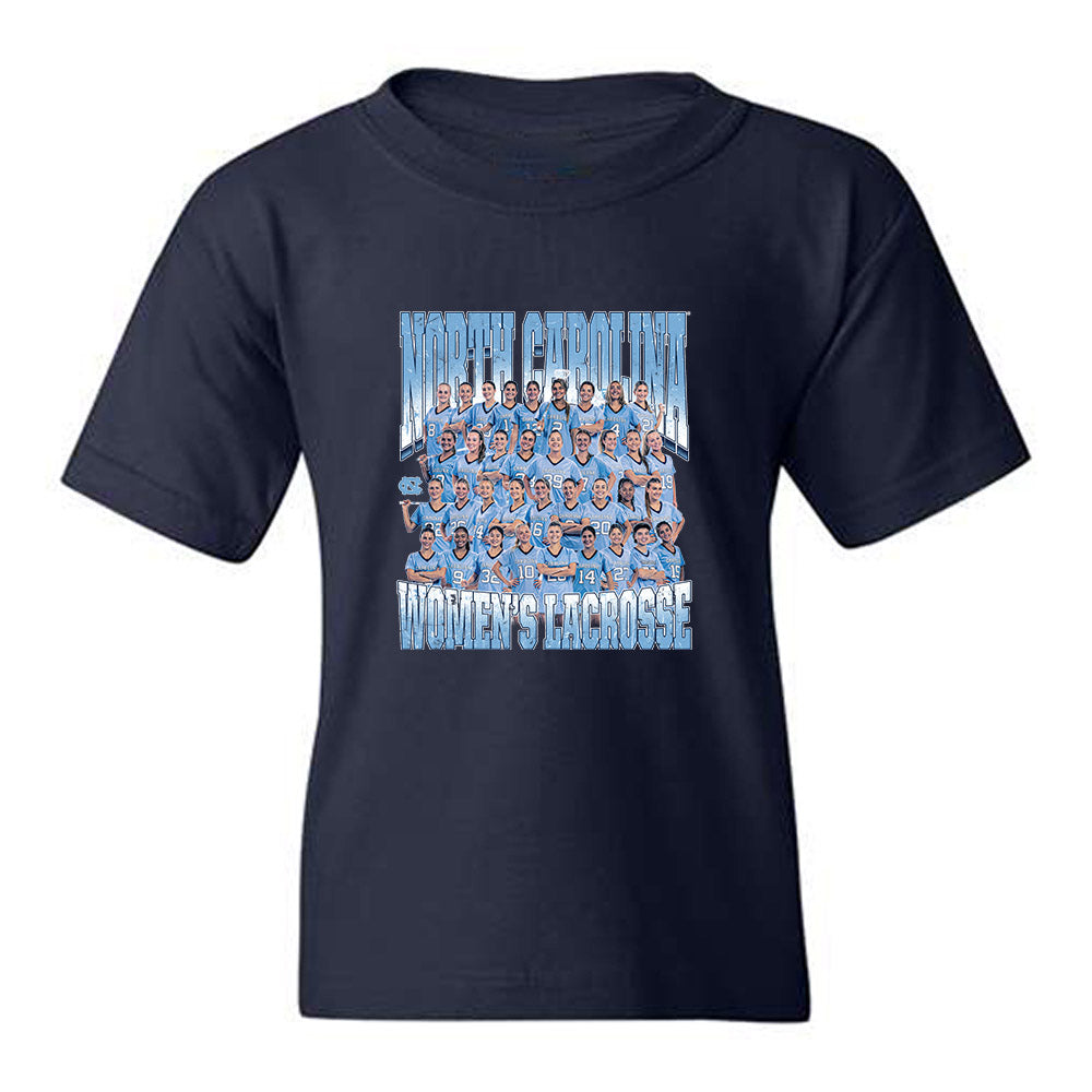 UNC - NCAA Women's Lacrosse : - Team Collage Youth T-Shirt-0