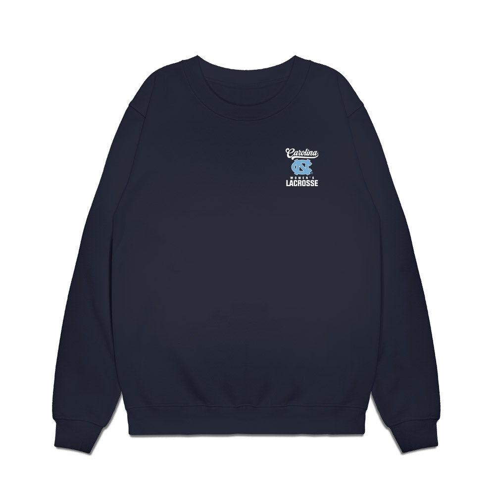 UNC - NCAA Womens Lacrosse - Team Roster Premium Crewneck Sweatshirt-0
