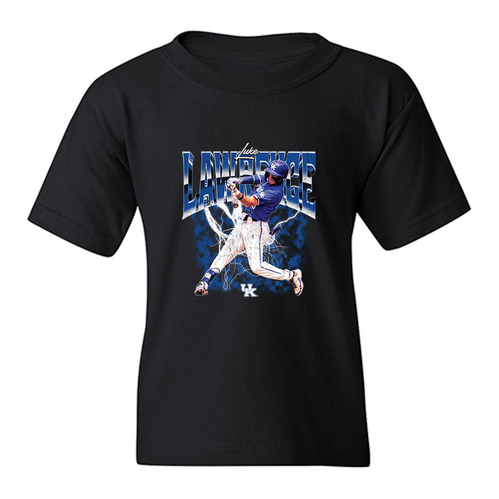 Kentucky - NCAA Baseball : Luke Lawrence - Collage Youth T-Shirt-0