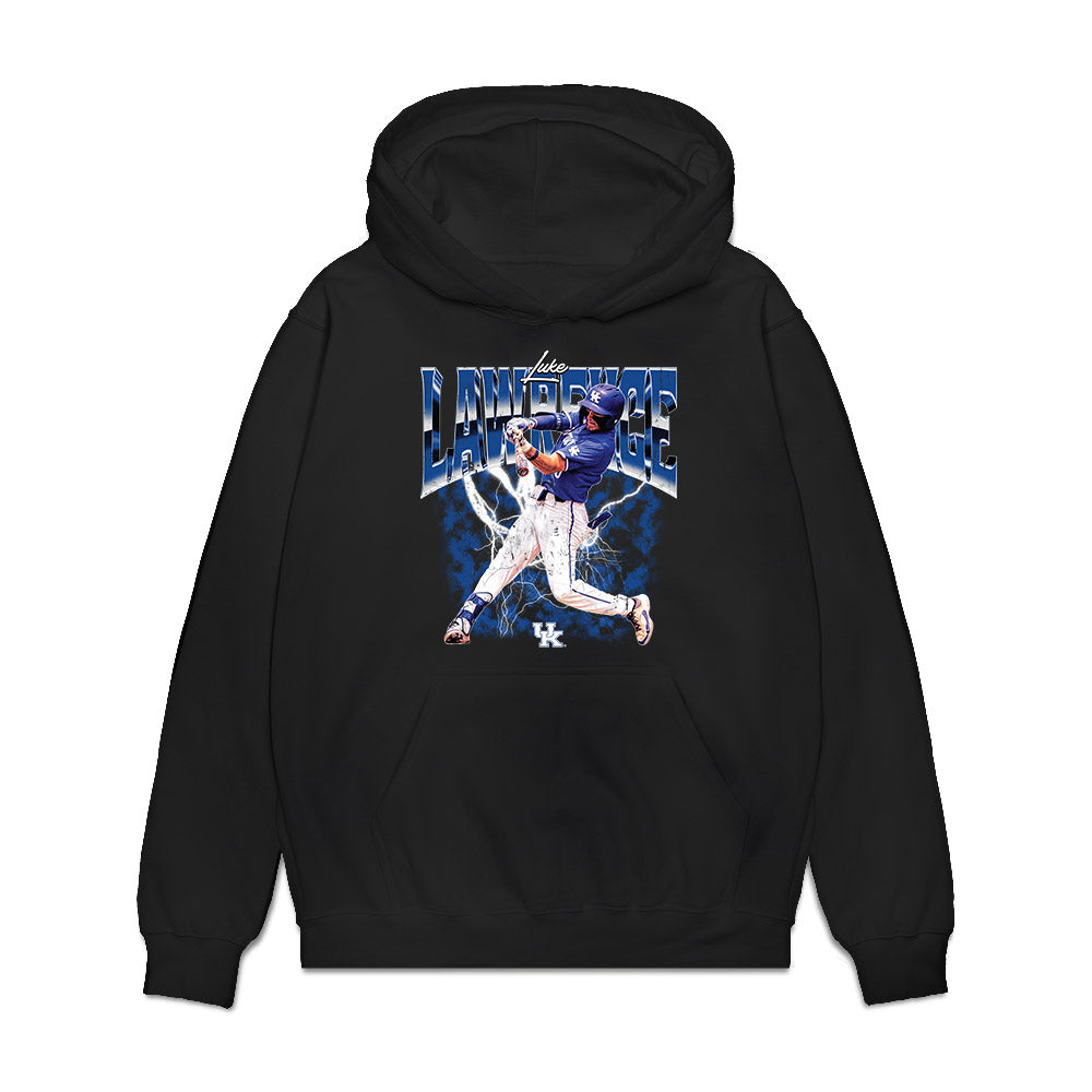 Kentucky - NCAA Baseball : Luke Lawrence - Collage Premium Hooded Sweatshirt-0