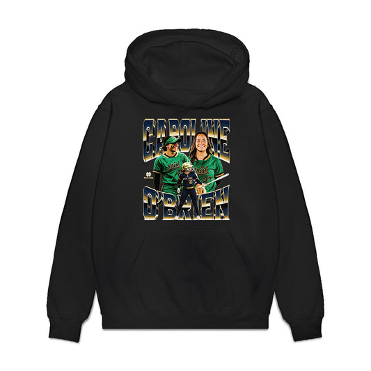 Notre Dame - NCAA Softball : Caroline OBrien - Collage Premium Hooded Sweatshirt-0