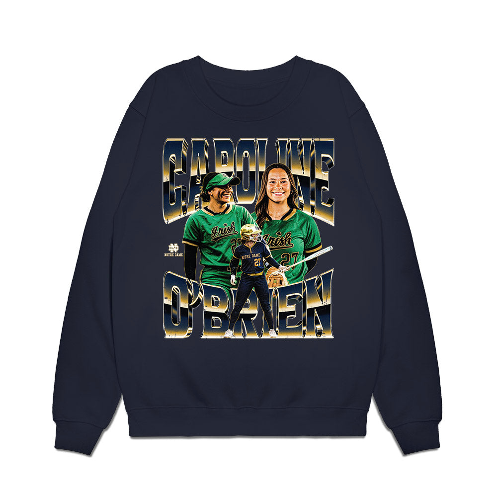 Notre Dame - NCAA Softball : Caroline OBrien - Collage Premium Crewneck Sweatshirt-0