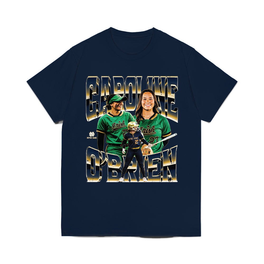 Notre Dame - NCAA Softball : Caroline OBrien - Collage Comfort Colors T-Shirt-0