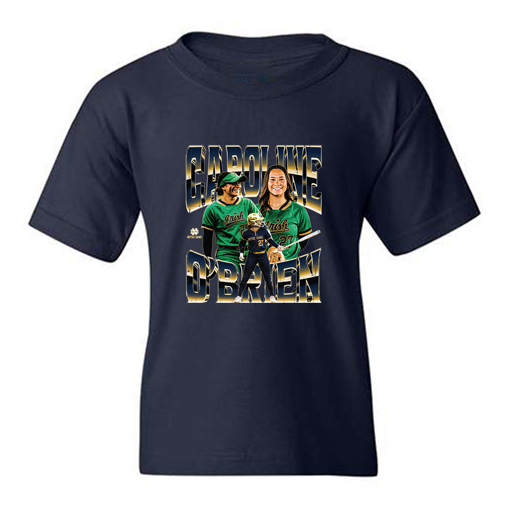 Notre Dame - NCAA Softball : Caroline OBrien - Collage Youth T-Shirt-0