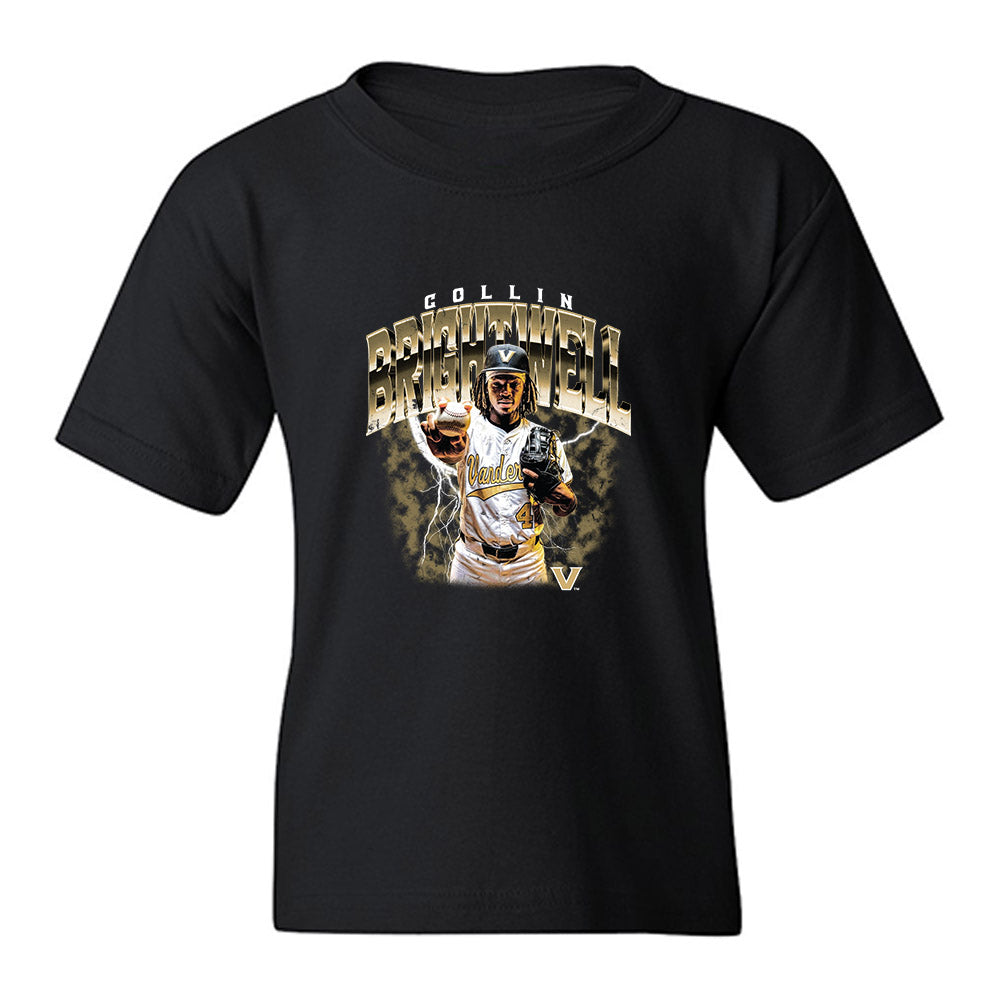 Vanderbilt - NCAA Baseball : Collin Brightwell - Collage Youth T-Shirt-0