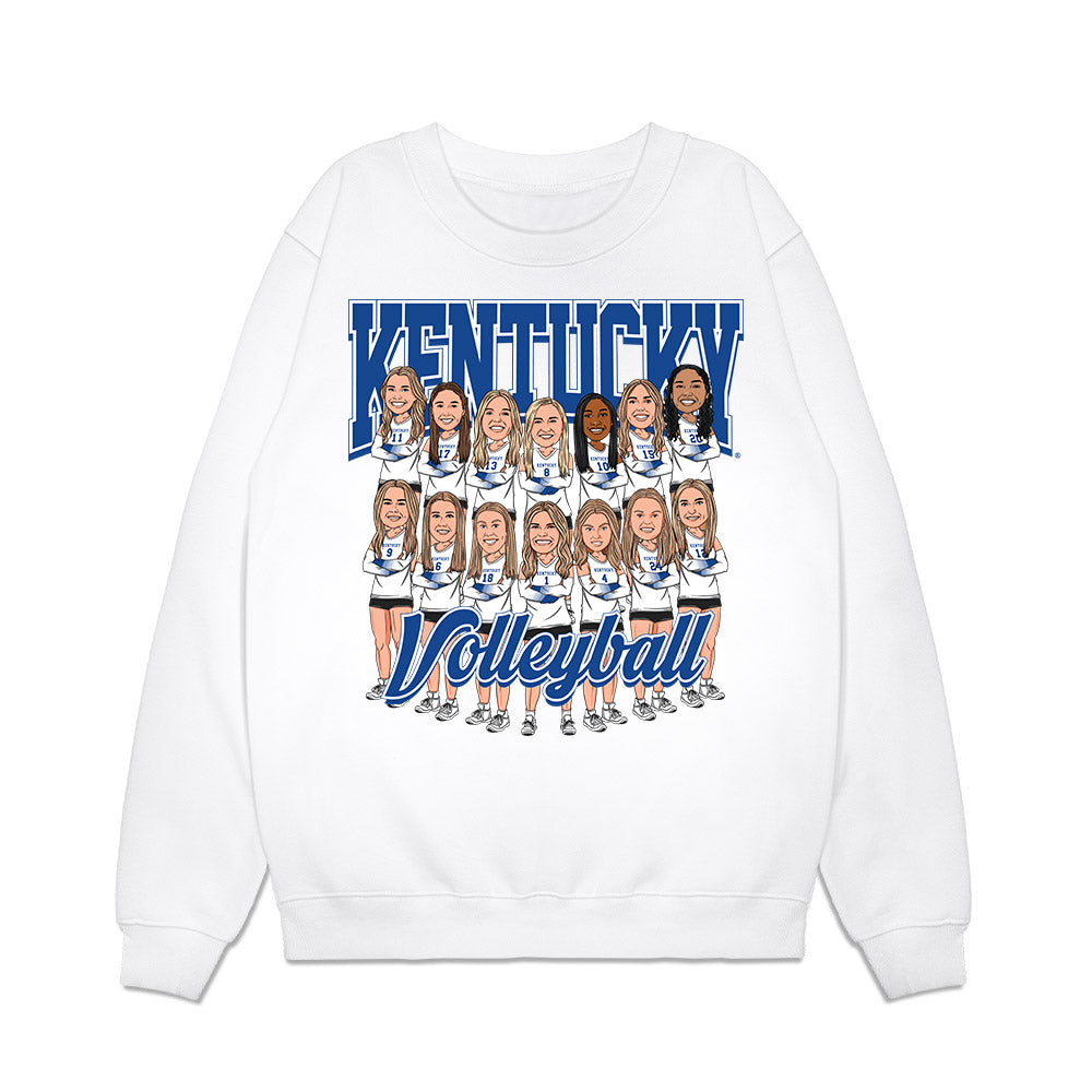 Kentucky - NCAA Women's Volleyball : Team Caricature Premium Crewneck Sweatshirt-0