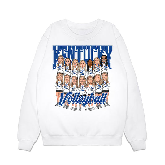 Kentucky - NCAA Women's Volleyball : Team Caricature Premium Crewneck Sweatshirt-0