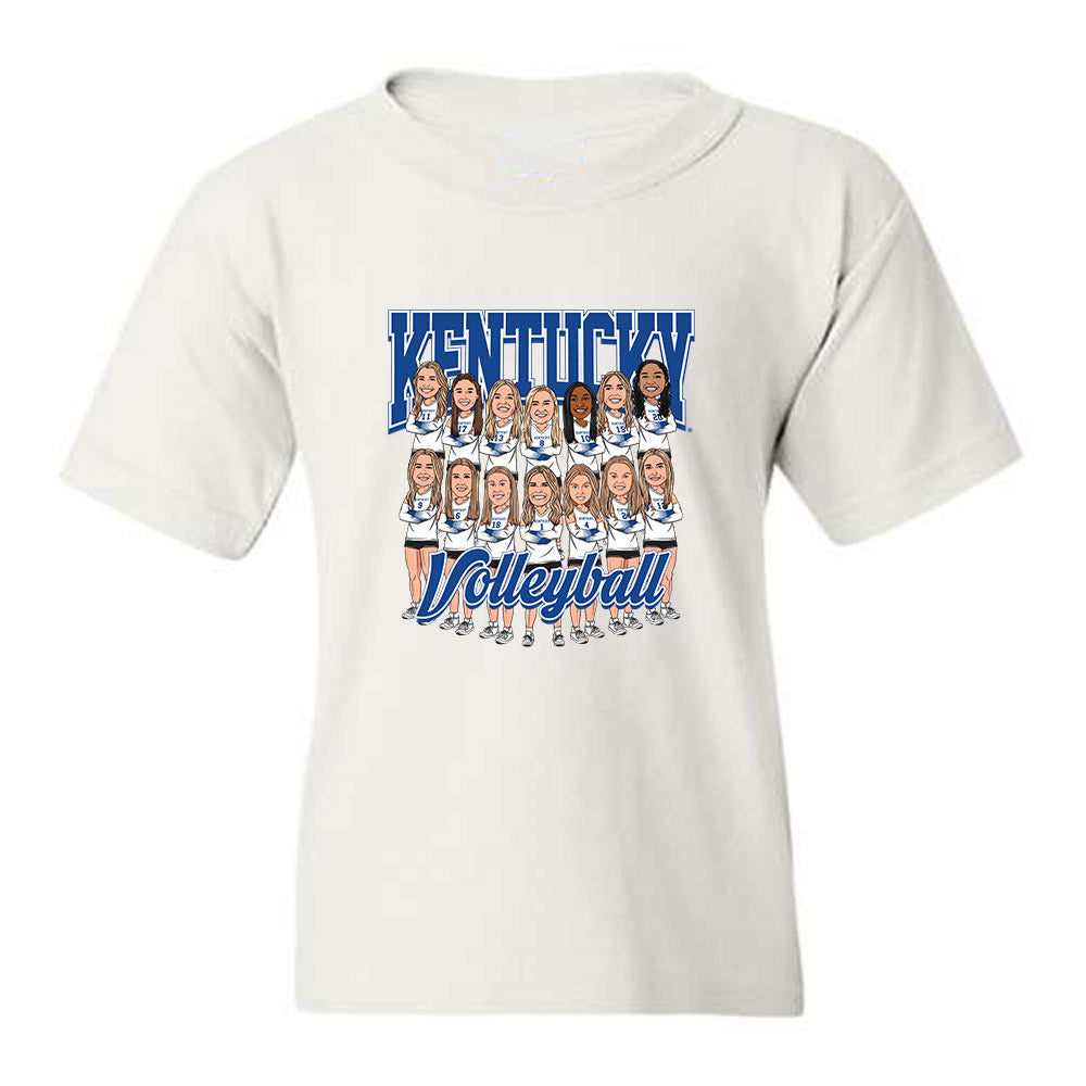 Kentucky - NCAA Women's Volleyball : Team Caricature Youth T-Shirt-0