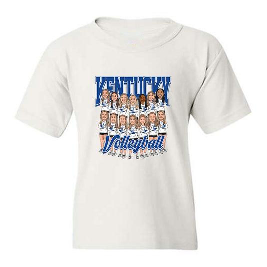Kentucky - NCAA Women's Volleyball : Team Caricature Youth T-Shirt-0