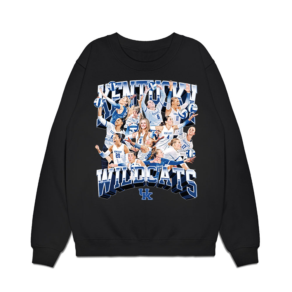 Kentucky - NCAA Women's Volleyball : Team Collage Premium Crewneck Sweatshirt-0