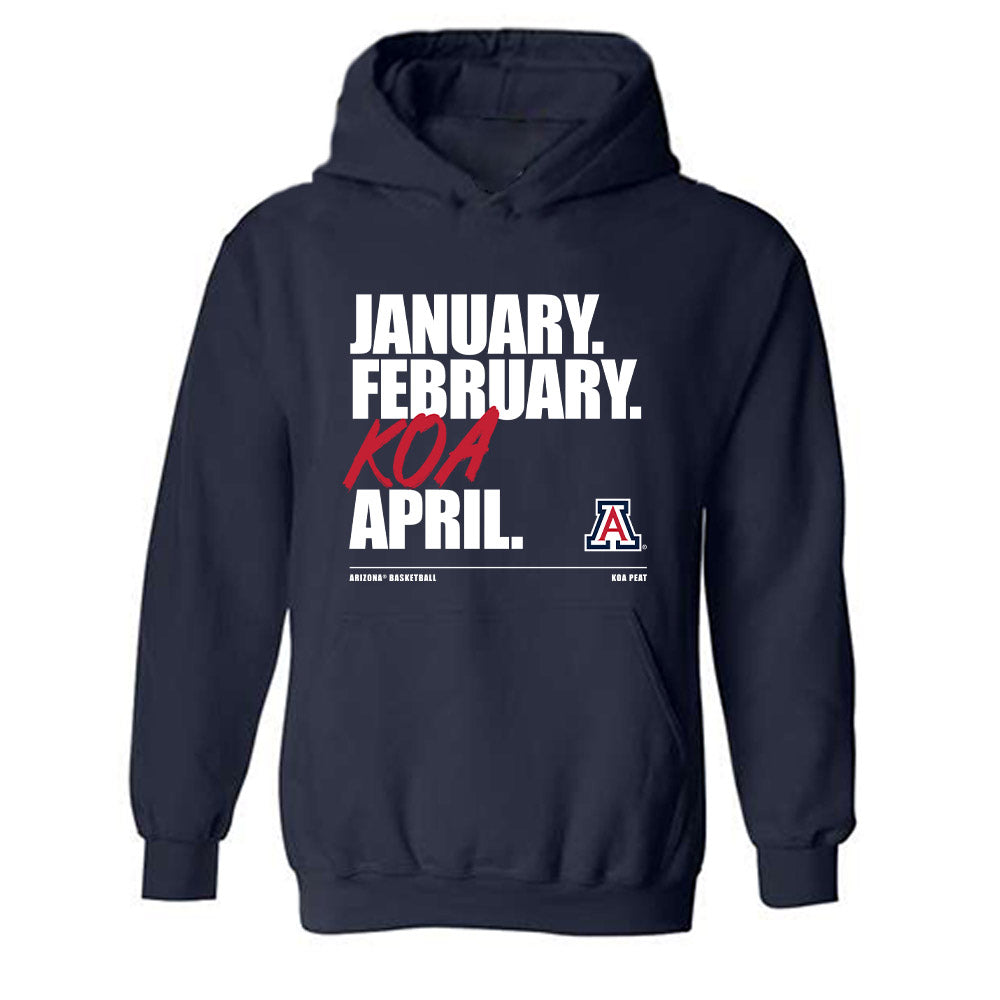 Arizona - NCAA Men's Basketball : Koa Peat - Koa Madness Hooded Sweatshirt-0
