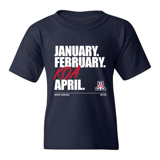Arizona - NCAA Men's Basketball : Koa Peat - Koa Madness Youth T-Shirt-0