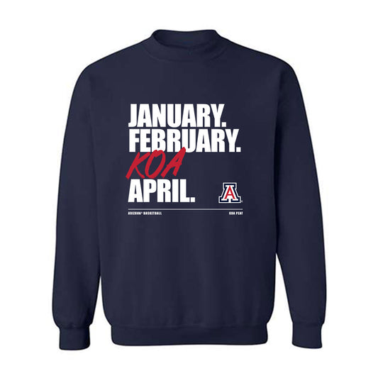 Arizona - NCAA Men's Basketball : Koa Peat - Koa Madness Crewneck Sweatshirt-0
