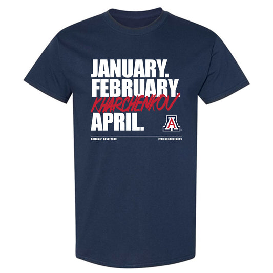 Arizona - NCAA Men's Basketball : Ivan Kharchenkov - Khrachenkov Madness T-Shirt-0