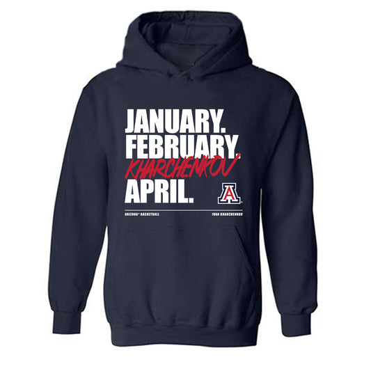 Arizona - NCAA Men's Basketball : Ivan Kharchenkov - Khrachenkov Madness Hooded Sweatshirt-0
