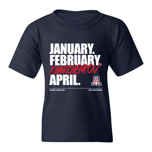 Arizona - NCAA Men's Basketball : Ivan Kharchenkov - Khrachenkov Madness Youth T-Shirt-0