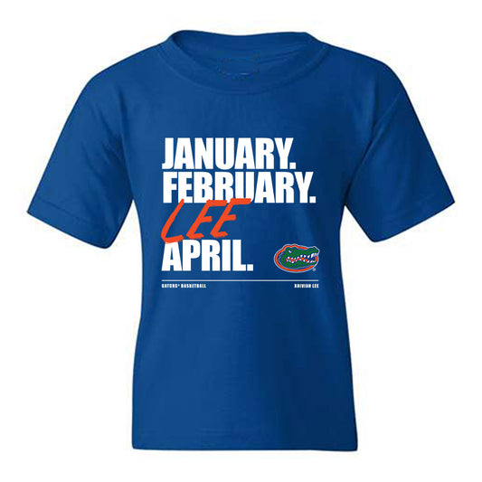 Florida - NCAA Men's Basketball : Xaivian Lee - Lee Madness Youth T-Shirt-0