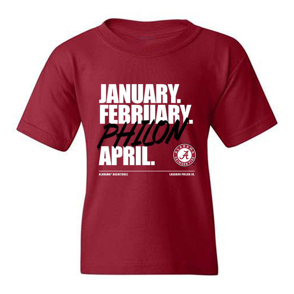 Alabama - NCAA Men's Basketball : Labaron Philon Jr. - Philon Madness Youth T-Shirt-0