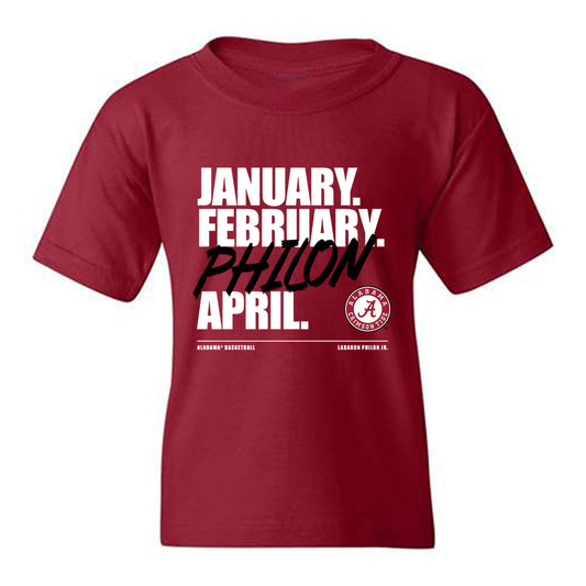 Alabama - NCAA Men's Basketball : Labaron Philon Jr. - Philon Madness Youth T-Shirt-0