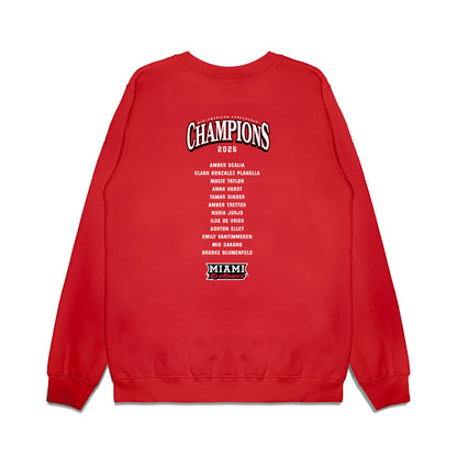 Miami of Ohio - NCAA Women's Basketball : MAC Champions Premium Crewneck Sweatshirt-1