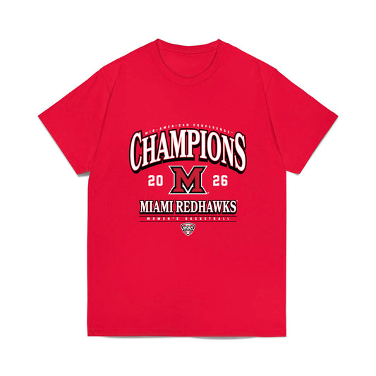 Miami of Ohio - NCAA Women's Basketball : MAC Champions Comfort Colors T-Shirt-0