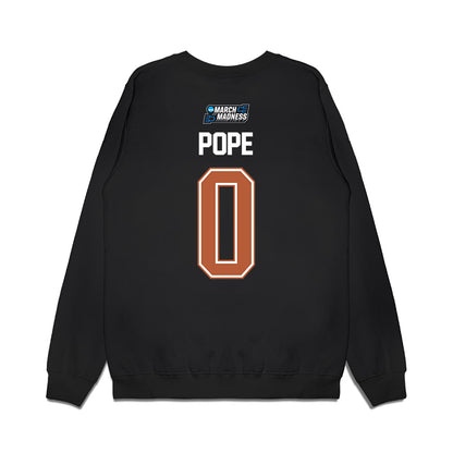 Texas - NCAA Men's Basketball : Jordan Pope - NCAA® March Madness® 2026 Premium Crewneck Sweatshirt-1