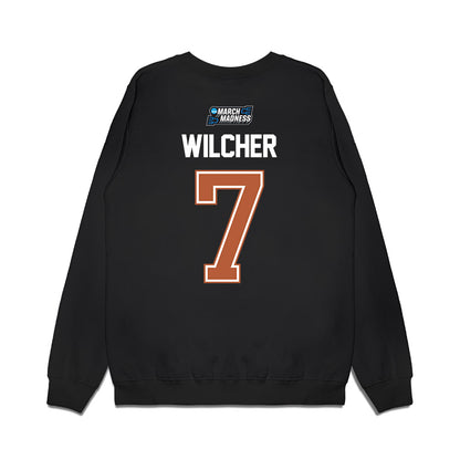 Texas - NCAA Men's Basketball : Simeon Wilcher - NCAA® March Madness® 2026 Premium Crewneck Sweatshirt-1