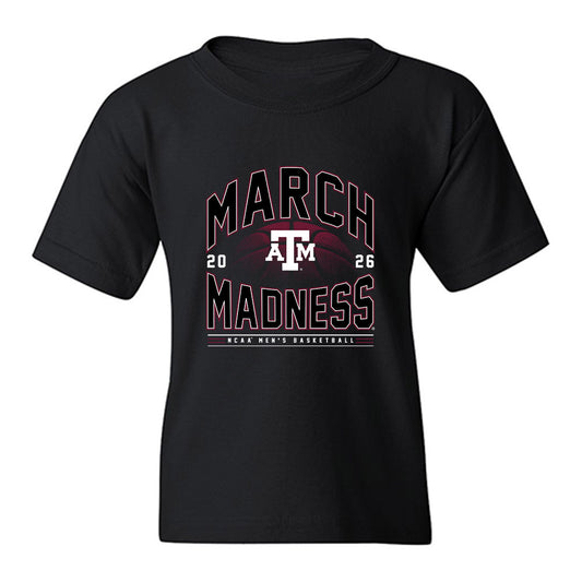 Texas A&M - NCAA Men's Basketball : Jordan Pope - NCAA® March Madness® 2026 Youth T-Shirt-0