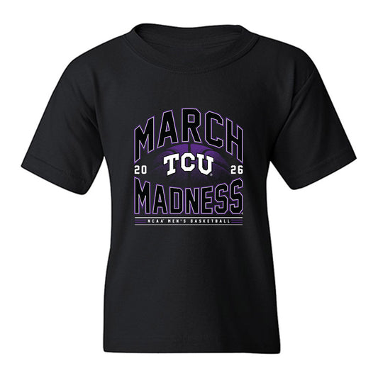 TCU - NCAA Men's Basketball : Malick Diallo - NCAA® March Madness® 2026 Youth T-Shirt-0
