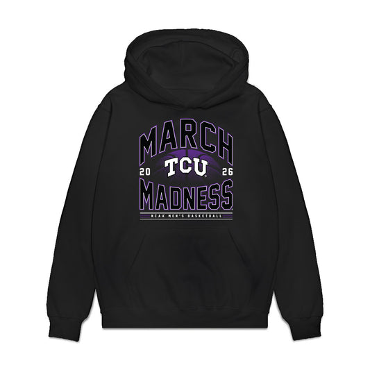 TCU - NCAA Men's Basketball : Vianney Salatchoum - NCAA® March Madness® 2026 Premium Hooded Sweatshirt-0