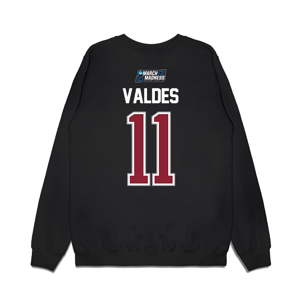 Troy - NCAA Men's Basketball : Victor Valdes - NCAA® March Madness® 2026 Premium Crewneck Sweatshirt-1