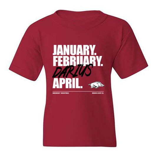 Arkansas - NCAA Men's Basketball : Darius Acuff Jr. - Acuff Madness Youth T-Shirt-0