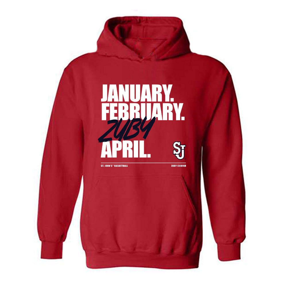 St. Johns - NCAA Men's Basketball : Zuby Ejiofor - Zuby Madness Hooded Sweatshirt-0