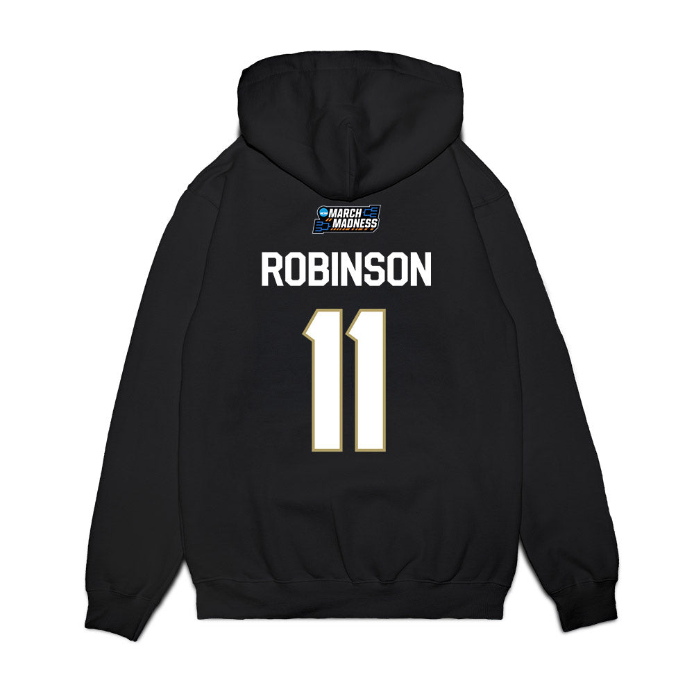JMU - NCAA Women's Basketball : Bree Robinson - NCAA® March Madness® 2026 Premium Hooded Sweatshirt-1