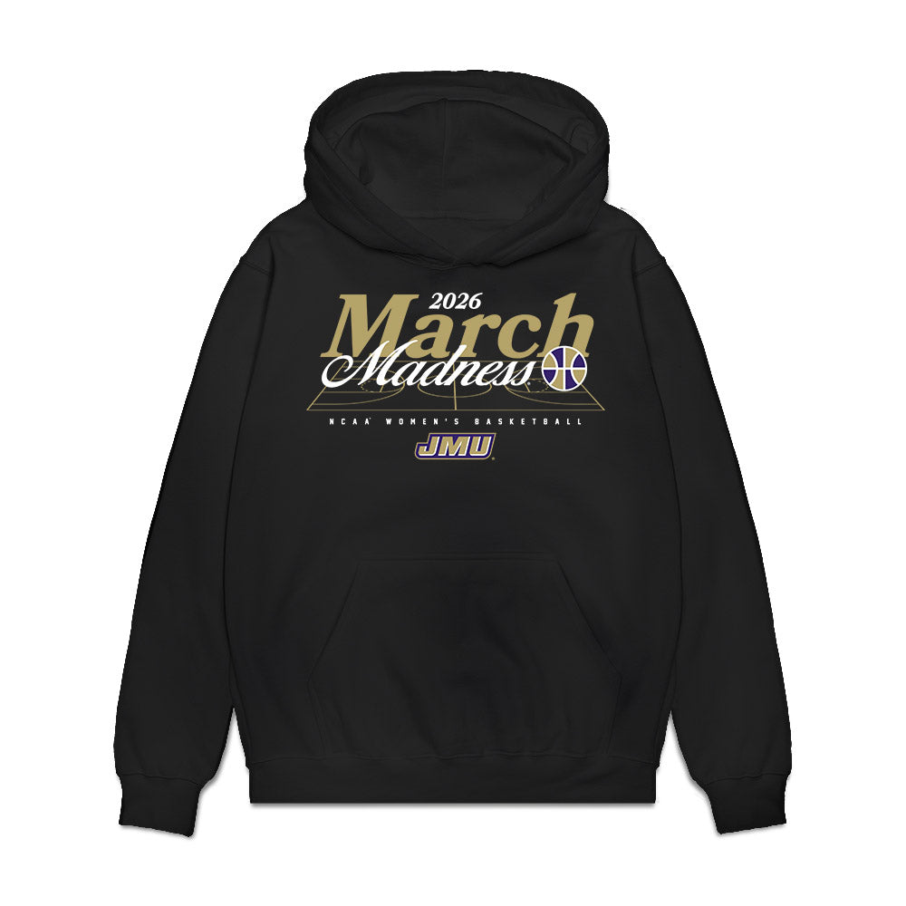 JMU - NCAA Women's Basketball : Bree Robinson - NCAA® March Madness® 2026 Premium Hooded Sweatshirt-0