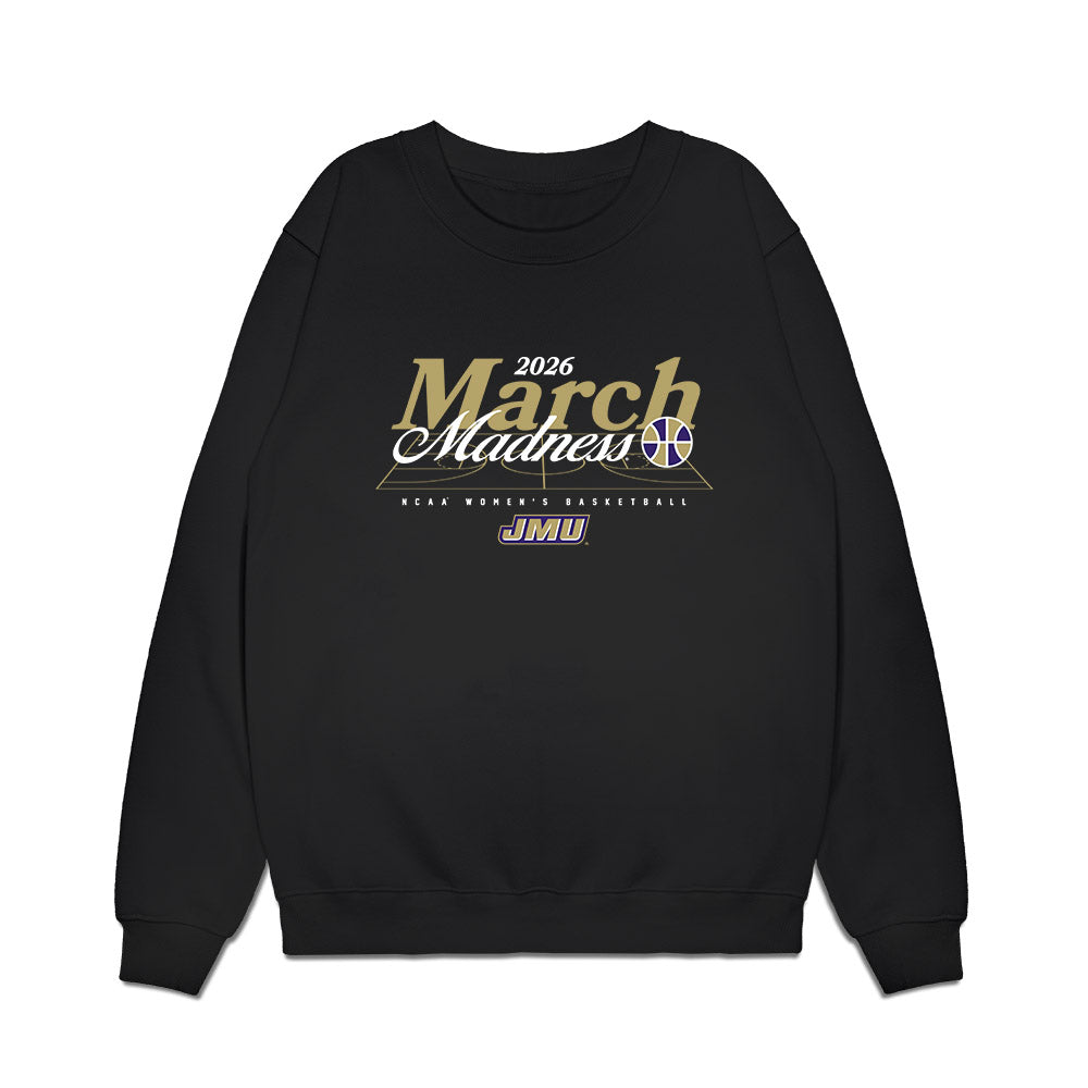 JMU - NCAA Women's Basketball : Kylie Marshall - NCAA® March Madness® 2026 Premium Crewneck Sweatshirt-0