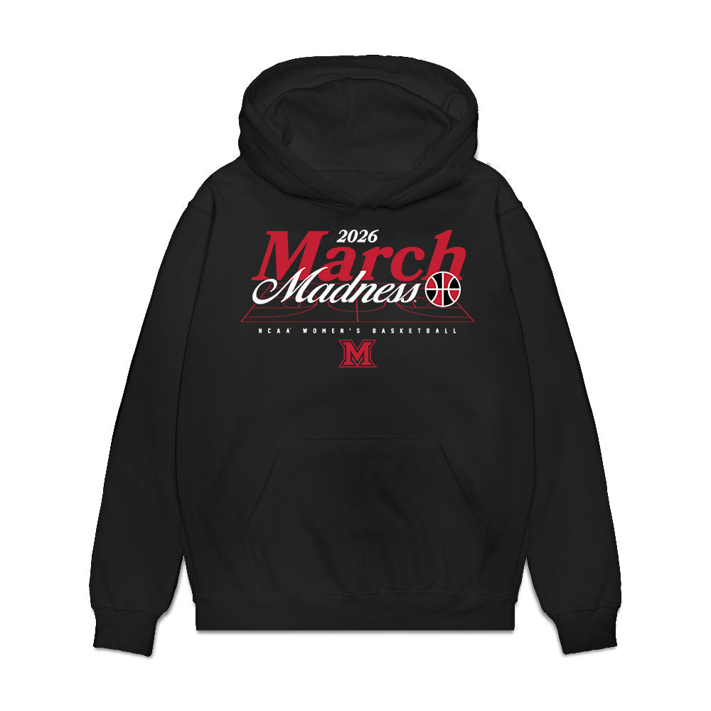 Miami of Ohio - NCAA Women's Basketball : Emily Vantimmeren - NCAA® March Madness® 2026 Premium Hooded Sweatshirt-0