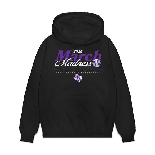 SFA - NCAA Women's Basketball : Kaylinn Kemp - NCAA® March Madness® 2026 Premium Hooded Sweatshirt-0