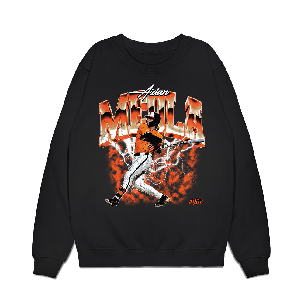 Oklahoma State - NCAA Baseball : Aidan Meola - Collage Premium Crewneck Sweatshirt-0